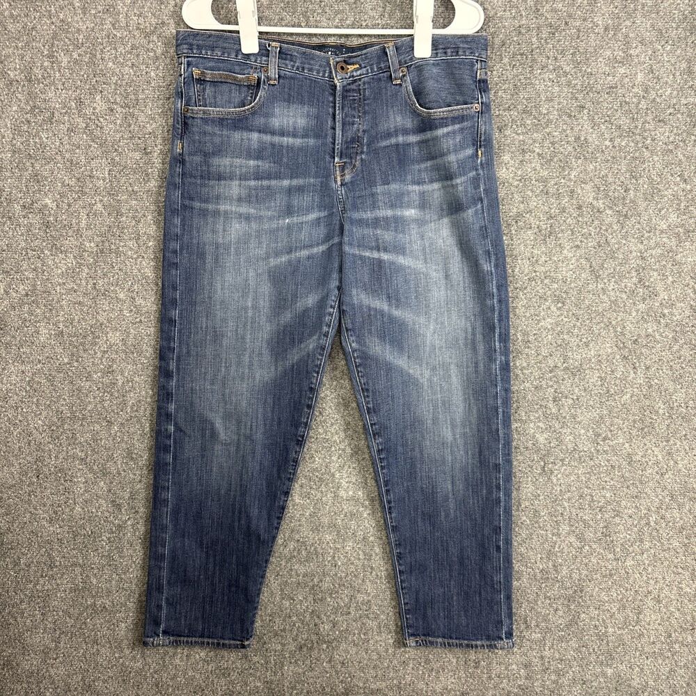Lucky Brand Premium Italian Denim Jeans Womens Size34 Dylan Boyfriend Button Fly